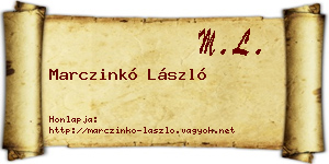 Marczinkó László névjegykártya